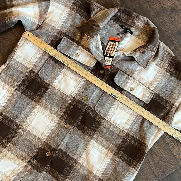 Banana Republic Ladies' Shirt Jacket - BROWN PLAID SIZE XXL - Picture 11 of 15